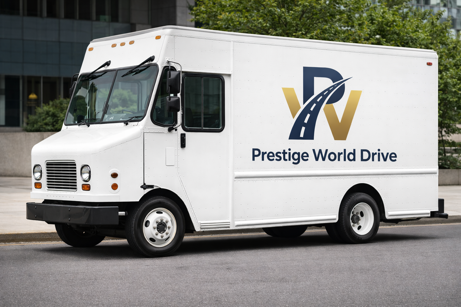 Prestige World Drive branded step van